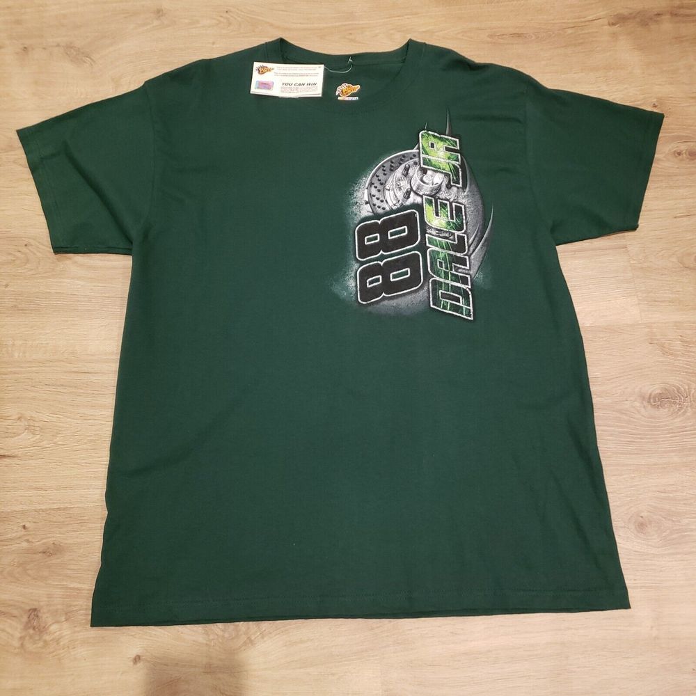 DALE JR # 88 WINNERS CIRCLE  T SHIRT MEN'S SZ XL GREEN NEW WITH TAGS